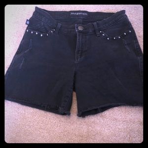 Rock & Republic Black Distressed Cut Off Shorts, 4